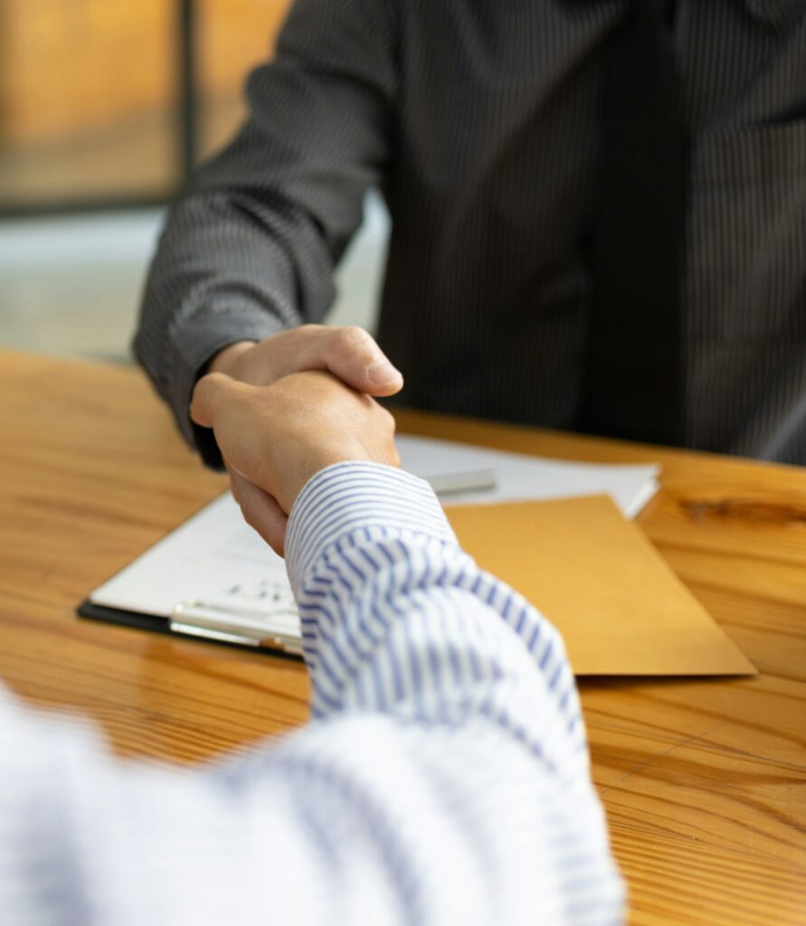 Legal consulting services, legal negotiations, Lawyer are signing legal contract agreement document.